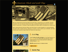 Tablet Screenshot of americanblackandgoldflag.com